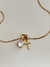 Colar Cristal com Mini Cruz Ouro na internet