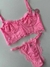 Conjunto Melinda sem bojo com aro Rosa Chiclete
