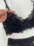 Conjunto Milena renda antiga sem bojo com aro Preto