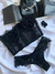 Conjunto preto Meia Lua sem bojo com aro - Clube da Lingerie