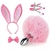 Kit Plug Anal Pompom, Tiara de Orelha, Grampos para Mamilos e Laço - comprar online