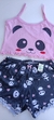 BABY DOLL URSO COM SHORT PRETO