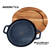Chapa Redonda Ferro Fundido Madeira Teca Bifeira Churrasco - comprar online