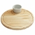 Tabua Redonda em Madeira 26cm para Servir Frios Queijo Frutas com Molheira de 100ml em Porcelana - comprar online