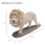 Leão Branco Decorativo em Resina Enfeite de Mesa - comprar online
