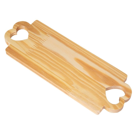 Tábua De Servir Frios Alça Coração Madeira Posta Decoração Cozinha