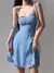 Vestido vintage com alça de espaguete feminino, - loja online