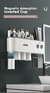 Magnetic Adsorption Toothbrush Holder Waterproof Storage Box 2/3/4 Cup Toothpast