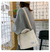 bolsa de ombro de mão de lona feminina casual