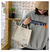 bolsa de ombro de mão de lona feminina casual - loja online