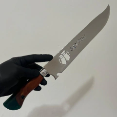 Faca 10" Cabo Híbrido Lâmina Sextou Vazada