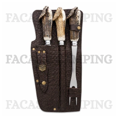 Kit Churrasco 10" Chifre De Cervo Resinado na internet