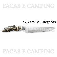 Faca Personalizada de 7" Aço Inox Esculpida Peixe - comprar online