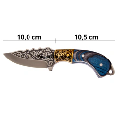 Faca Campeira Country Cabo com Detalhe Dourado - comprar online