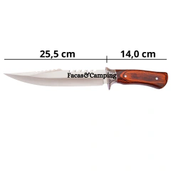 Facão 10" Serrilhado Personalizado e Guarda Esculpida - comprar online