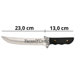 Faca 9" Personalizada com Cabo de Madeira Preto - comprar online