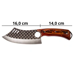 Cutelo Aço Inox Com Apoio De Dedo e Cabo De Madeira - comprar online