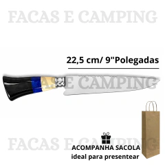 Faca Personalizada de 9" Aço Inox Resina Verde - comprar online