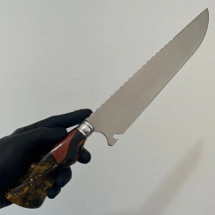 Faca 10'' Personalizada M4 Dourada com Abridor