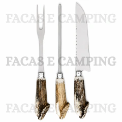 Kit Churrasco 10" Chifre De Cervo Resinado - comprar online