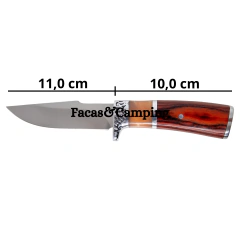 Faca Pequena Fulltang com Cabo de Resina e Madeira - comprar online