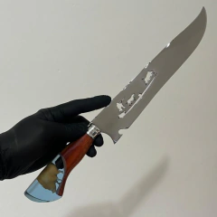 Faca 10'' Cabo Híbrido Lâmina Caçador