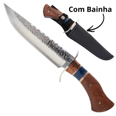 Faca Lâmina Texturizada com Cabo de Resina e Madeira