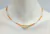 Choker cristais 3x4mm - salmão e nude ajustável