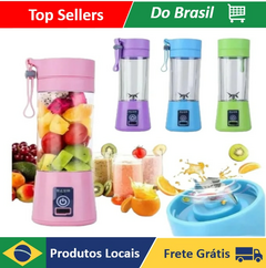 Mini Liquidificador Portátil Shake Copo Suco Suco + Cabo Usb