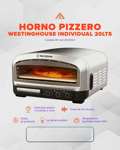 Horno Pizzero Westinghouse Invididual 20 Litros 