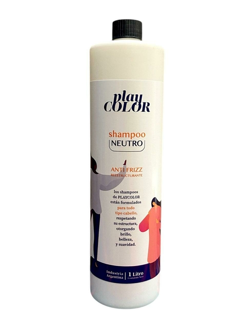 Shampoo Neutro Anti Frizz X 1000ml De Play Color - comprar online