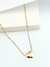 Colar Coração Facetado Dourado - comprar online