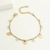 Pulseira Dourada Corações e Pérolas - comprar online
