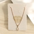Colar Dourado com Pingente Oval Cravejado de Zircônias Semi-Joias - comprar online