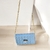 Bolsa Feminina Azul Matelassê com Alça de Corrente Dourada – Toque Sofisticado - comprar online