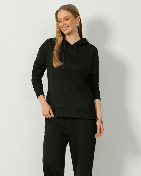 Casaco Feminino Moletom Modal Com Capuz - comprar online