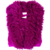 ROUPAO FEMININO GOLA PELOS COM PLUMAS ELEGANTE - FUCSIA