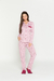 Pijama Americano Longo Camisaria Feminina Manga Longa Fonte de Amor