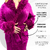 ROUPAO FEMININO GOLA PELOS COM PLUMAS ELEGANTE - FUCSIA - John Seven Decor