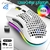 Bm600 recarregável usb 2.4g sem fio luz rgb favo de mel jogo do rato computador - comprar online