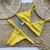Biquini Top Fixo Amarelo Texturizado