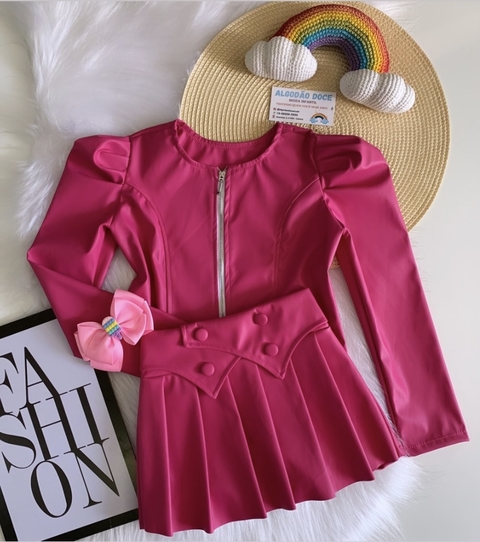 Conjunto Couro Pink