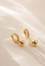 Argolinha cravejada 2 em 1 - Banhada a ouro 18k