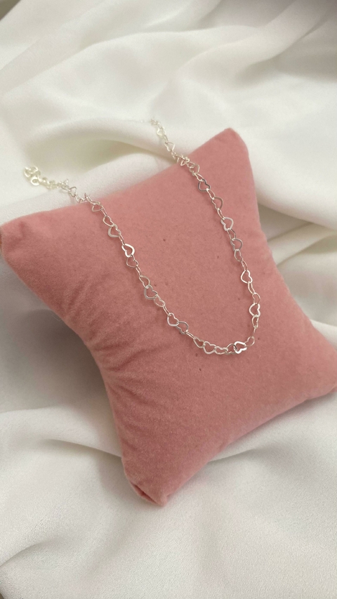 Tornozeleira corações - Joia em prata 925