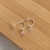 Brinco argola ponto de luz rosa (PRATA 925)