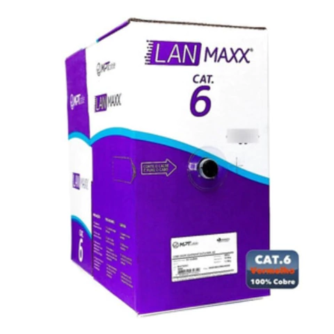 Caixa Cabo UTP 305m Cat6 100% cobre Giga 23AWGX4P CMX Cinza MPT