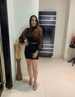 Cropped Manga Longa no Tule - comprar online