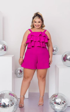 CONJUNTO SHORTS E CROPED DE ALCINHA PINK