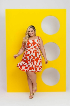 VESTIDO CURTO DE ALCINHA LARANJA - comprar online