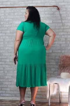 VESTIDO VERDE LONGO DE MALHA - comprar online